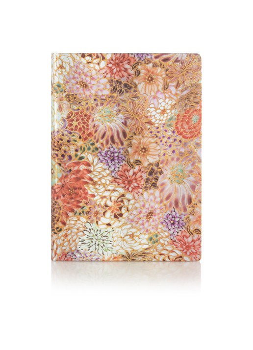 Paperblanks Kikka midi gelinieerd notitieboek 18 x 13 cm - voorkant 2 perzikroze