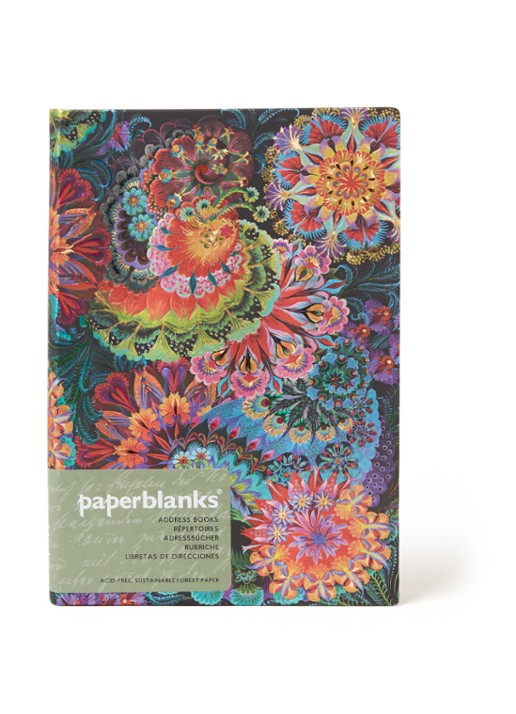 Paperblanks Moonlight Midi adresboek 18 x 12,5 cm - voorkant roze