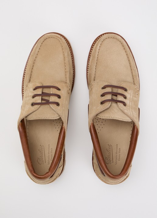 Paraboot Briac bootschoen van suède - detail 4 beige