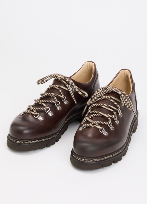 Paraboot Clusaz veterschoen van leer - detail kastanjebruin