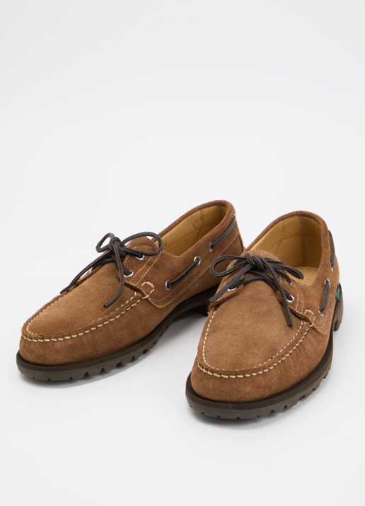 Paraboot Malo bootschoen van suède - detail 2 cognac