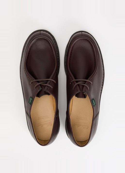 Paraboot Michael veterschoen van leer - detail 4 donkerbruin