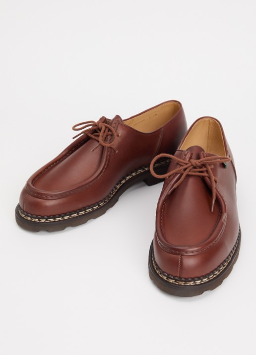 Paraboot Michael veterschoen van leer - detail 3 roodbruin