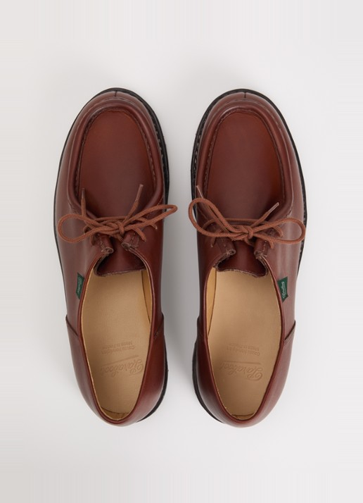 Paraboot Michael veterschoen van leer - detail 4 roodbruin