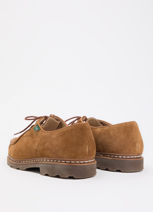 Paraboot Micka veterschoen van suède - achterkant 5 camel