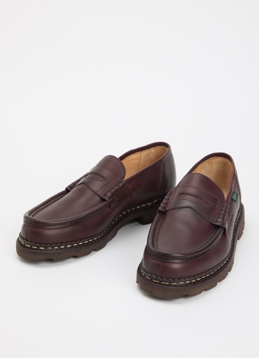 Paraboot Reims loafer van leer - detail 2 donkerbruin