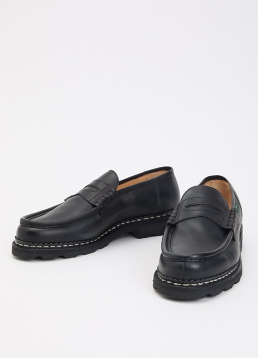 Paraboot Reims loafer van leer - detail zwart