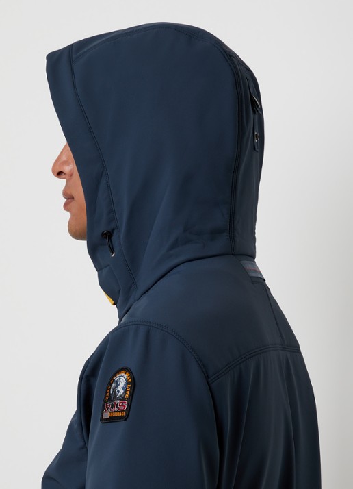 Parajumpers Abner softshell jack met capuchon en ritszakken - detail 3 indigo