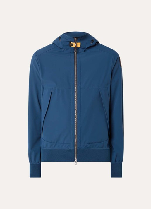 Parajumpers Abner softshell jack met ritszakken - voorkant petrol