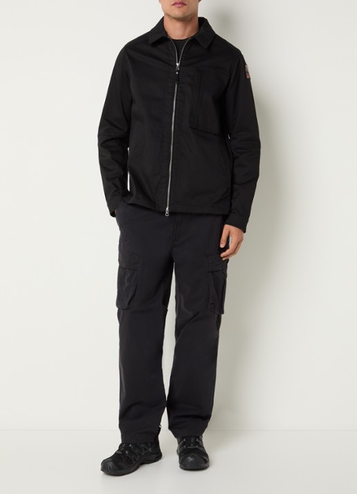 Parajumpers Arabba jack met logo en steekzakken - voorkant 3 zwart