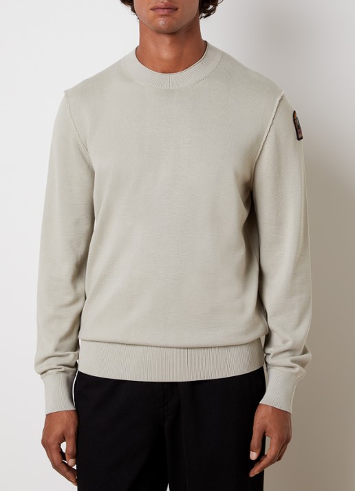 Parajumpers Braw fijngebreide pullover met logo - detail beige