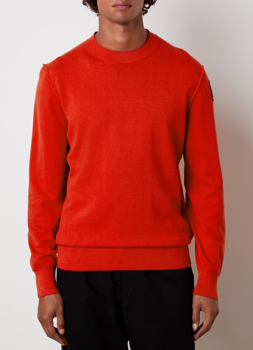 Parajumpers Braw fijngebreide pullover met logo - detail rood