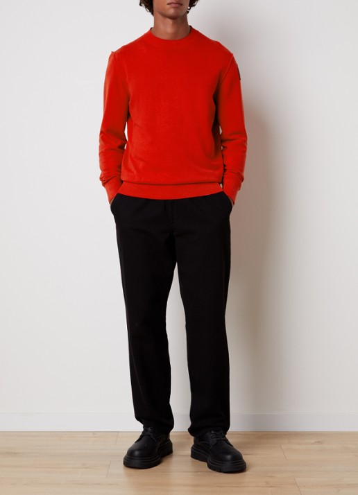 Parajumpers Braw fijngebreide pullover met logo - voorkant 5 rood