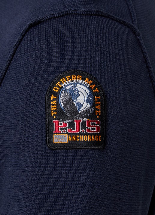 Parajumpers Braw fijngebreide pullover met logo - detail 4 donkerblauw
