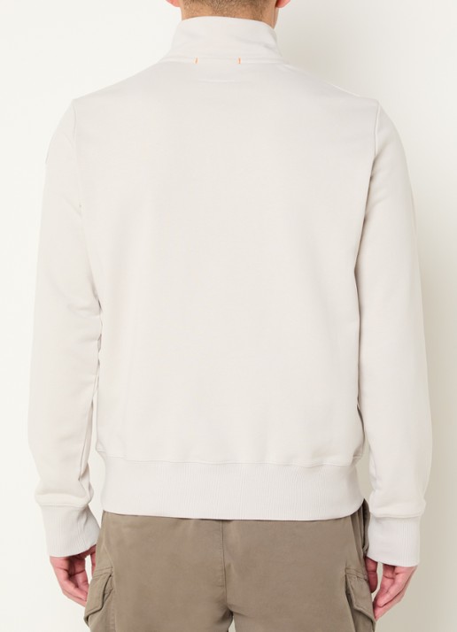 Parajumpers Broad sweater met halve rits en logo - achterkant 4 beige