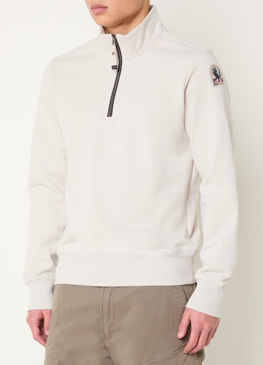 Parajumpers Broad sweater met halve rits en logo