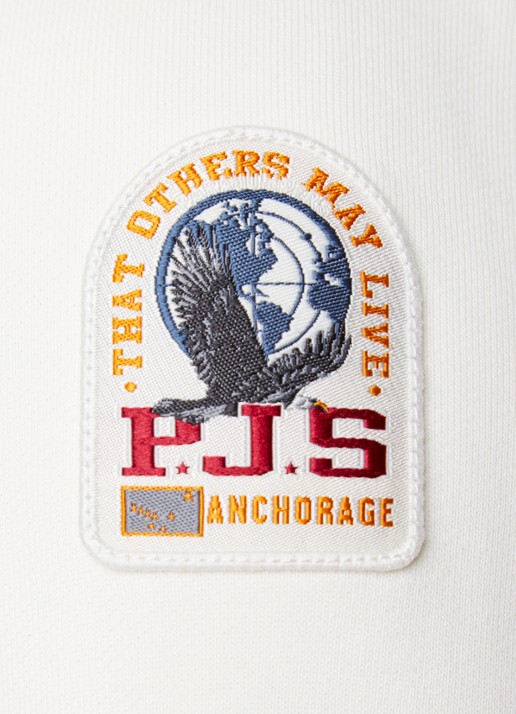 Parajumpers Broad sweater met halve rits - detail 5 creme