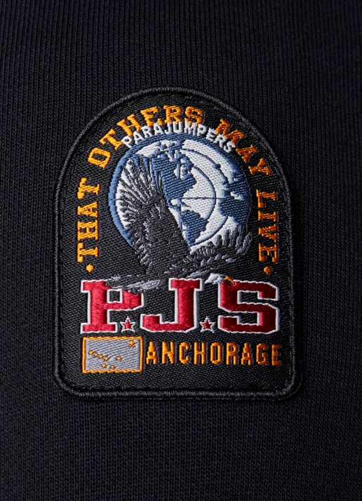 Parajumpers Broad sweater met halve rits - detail 4 zwart