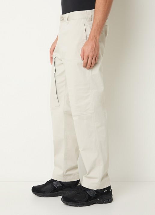 Parajumpers Bromo straight fit cargobroek met steekzakken - detail 2 creme