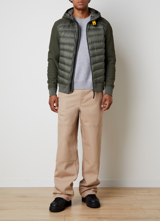 Parajumpers Buck jack met donsvulling en steekzakken - voorkant 3 legergroen