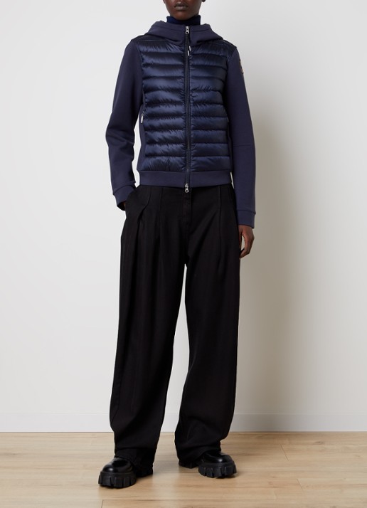 Parajumpers Caeli puffer jack met donsvulling en ritszakken - voorkant 2 indigo