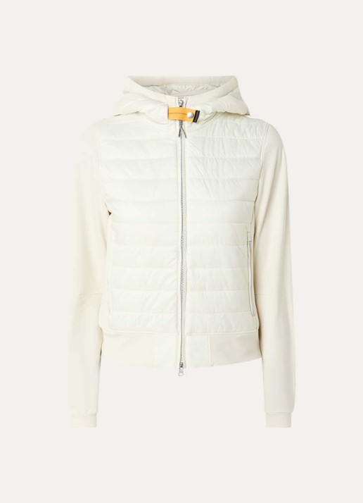 Parajumpers Caelie gewatteerd jack met capuchon - voorkant 2 lichtgroen