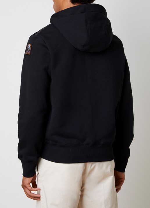 Parajumpers Charlie sweatvest met logoborduring - achterkant 3 zwart