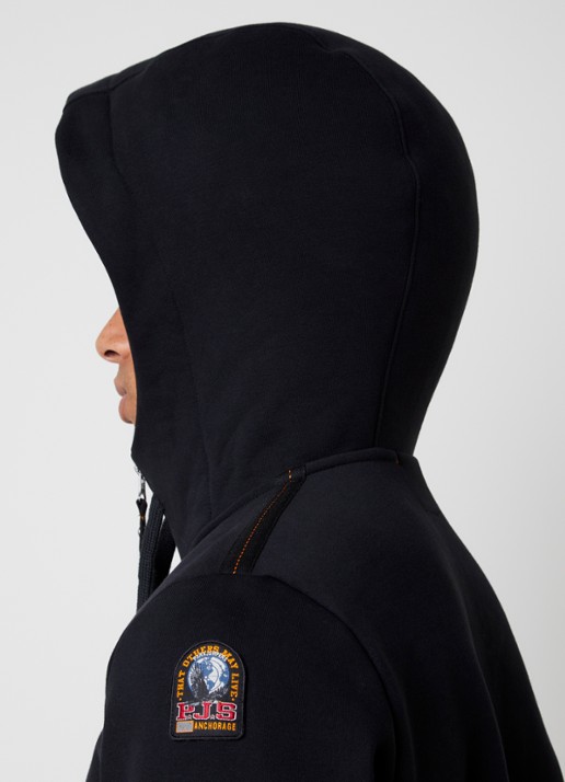 Parajumpers Charlie sweatvest met logoborduring - detail 5 zwart