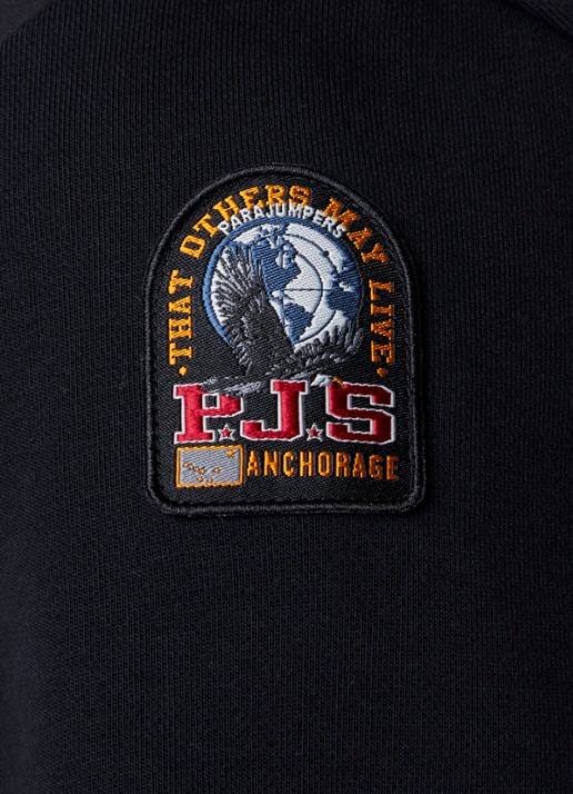 Parajumpers Charlie sweatvest met logoborduring - detail 6 zwart