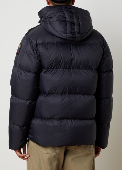 Parajumpers Cloud puffer jas met donsvulling en ritszakken - achterkant zwart