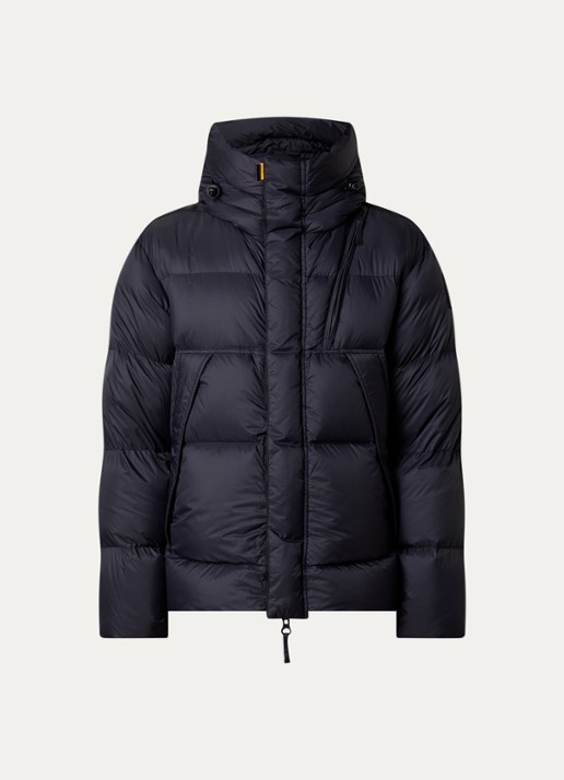 Parajumpers Cloud puffer jas met donsvulling en ritszakken - voorkant 2 zwart