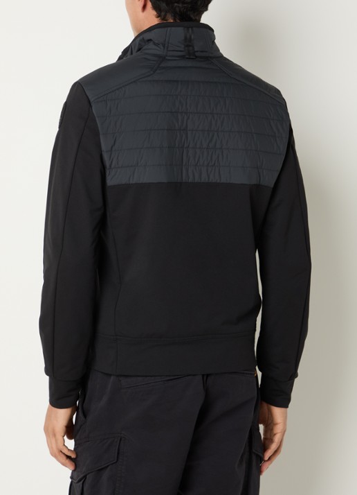 Parajumpers Douglas softshell jack met borstzak - achterkant 4 zwart