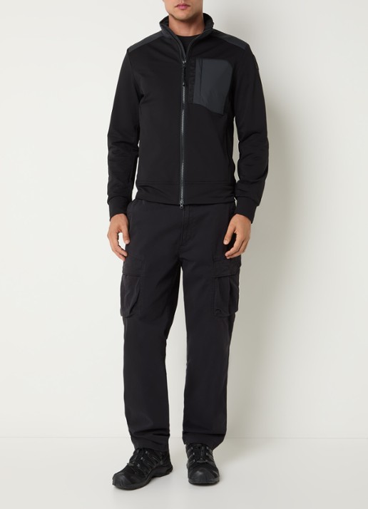 Parajumpers Douglas softshell jack met borstzak - voorkant 2 zwart