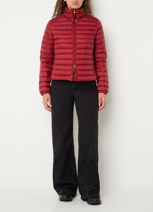 Parajumpers Emilia puffer jack met donsvulling - voorkant 2 bordeauxrood