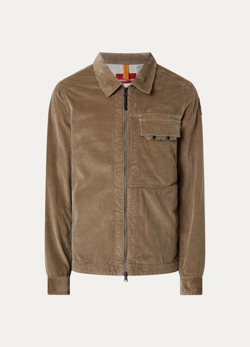 Parajumpers Galross overshirt van corduroy - voorkant 3 zand