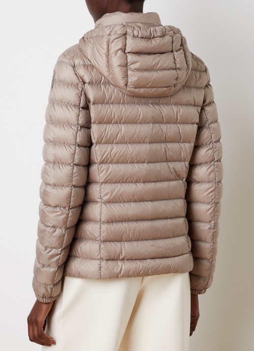 Parajumpers Genie puffer jack met donsvulling en ritszakken - achterkant 3 donkerbeige