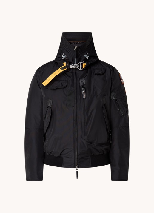 Parajumpers Gobi bomberjack met donsvulling en uitneembare voering - voorkant 2 zwart