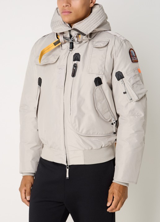 Parajumpers Gobi bomberjack met donsvulling en uitneembare voering - detail beige