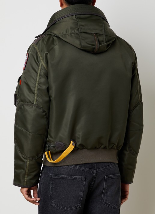 Parajumpers Gobi gewatteerd bomberjack met donsvulling en logo - achterkant 4 groen