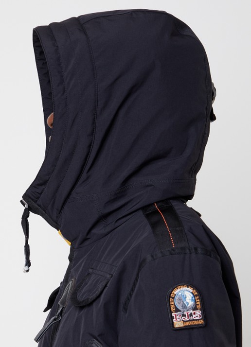 Parajumpers Gobi gewatteerd bomberjack met donsvulling en logo - detail 2 zwart
