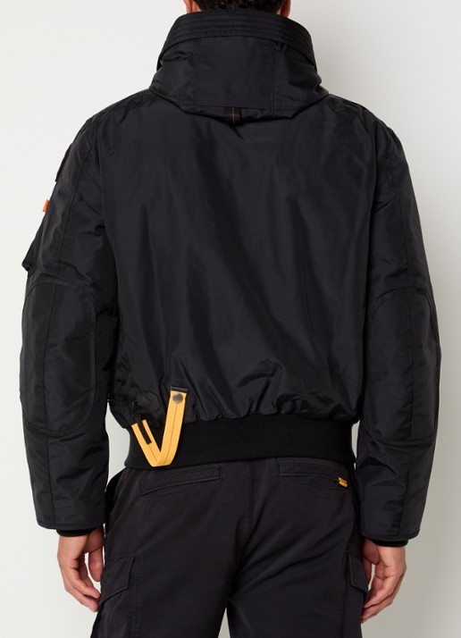 Parajumpers Gobi gewatteerd bomberjack met donsvulling en logoborduring - achterkant zwart