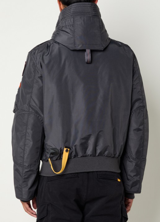 Parajumpers Gobi gewatteerd bomberjack met donsvulling en logoborduring - achterkant 4 donkergrijs