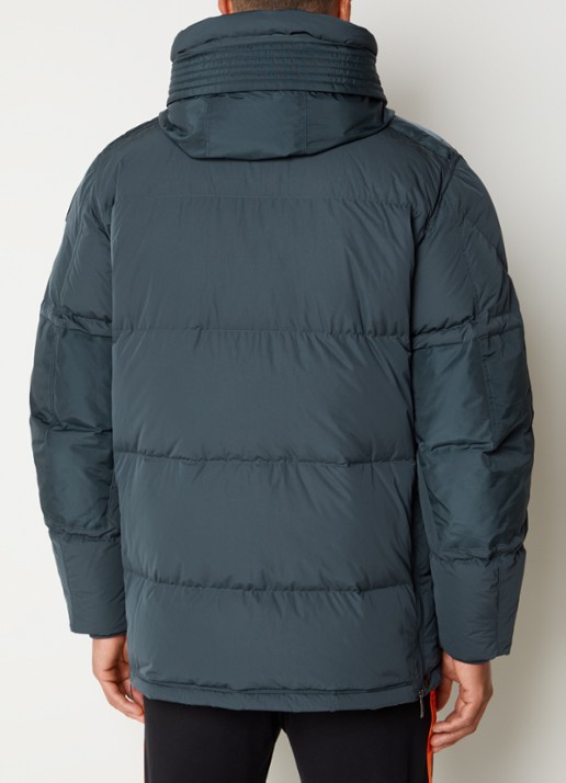 Parajumpers Harraseeket gewatteeerd jack met donsvulling en logo  - achterkant 3 petrol