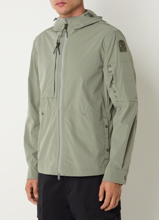 Parajumpers Inverness jack met capuchon en steekzakken - detail groen