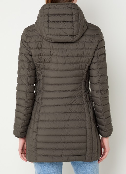 Parajumpers Irene gewatteerde jas met donsvulling en ritszakken - achterkant 4 bronsgroen