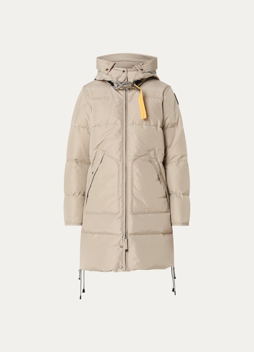 Parajumpers Jas met donsvulling en opgestikte zakken - voorkant lichtgrijs