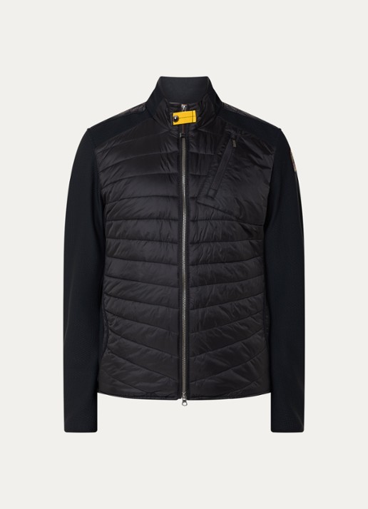 Parajumpers Jayden jack met gewatteerd voorpand en steekzakken - voorkant zwart