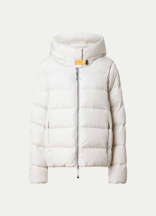 Parajumpers Jinny jas met donsvulling en steekzakken - voorkant 2 wit