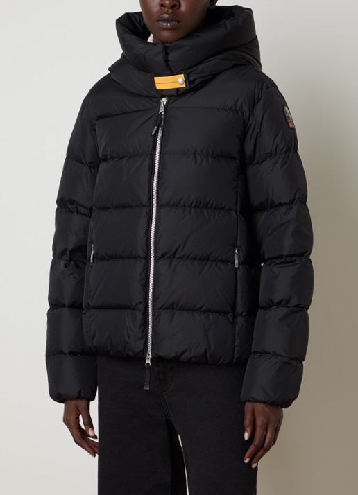 Parajumpers Jinny jas met donsvulling en steekzakken - detail zwart