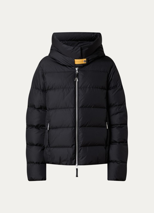 Parajumpers Jinny jas met donsvulling en steekzakken - voorkant 4 zwart